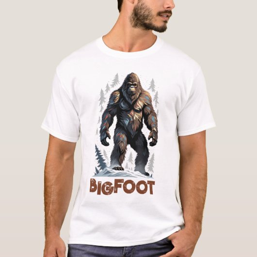 Bigfoot Sasquatch Yeti Monster Kreation T-Shirt (Vorderseite)