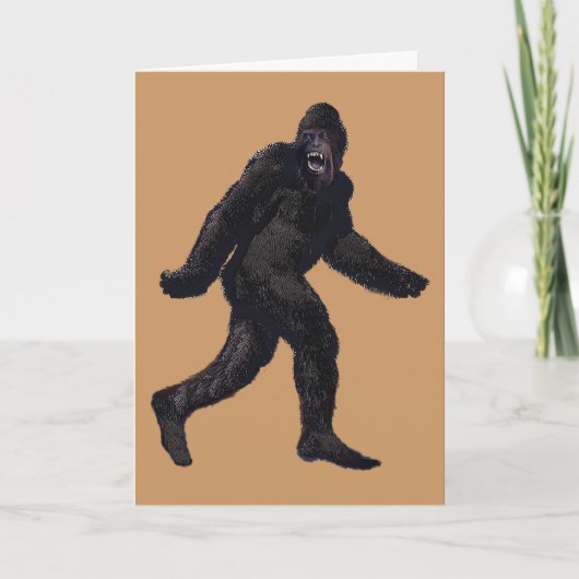 Bigfoot Sasquatch Yetti Feiertagskarte (Vorderseite)