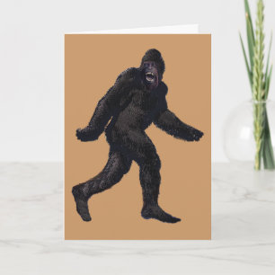 Bigfoot Sasquatch Yetti Feiertagskarte