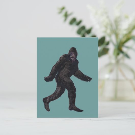 Bigfoot Sasquatch Yetti Postkarte (Stehend Vorderseite)