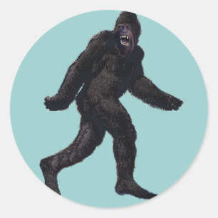 Bigfoot Sasquatch Yetti Runder Aufkleber