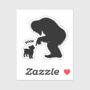 Bigfoot Sasquatch Yorkshire Terrier Boop Aufkleber