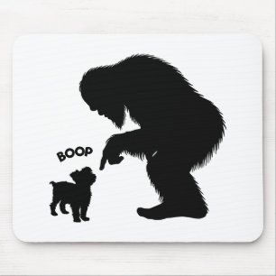 Bigfoot Sasquatch Yorkshire Terrier Boop Mousepad