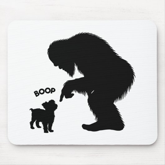 Bigfoot Sasquatch Yorkshire Terrier Boop Mousepad (Vorne)