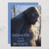 bigfoot, sasquatsch, flache Karte (Vorne/Hinten)