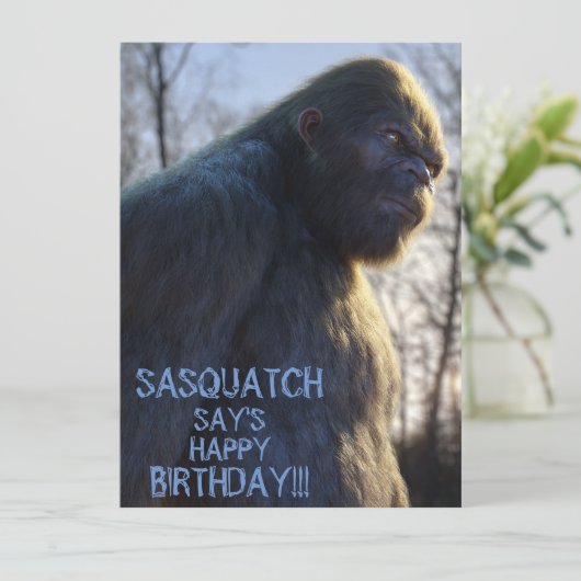 bigfoot, sasquatsch, flache Karte (Stehend Vorderseite)