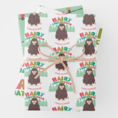 Bigfoot Sasquatsche mit Namenswrapping Paper Sheet Geschenkpapier Set (Beispiel)