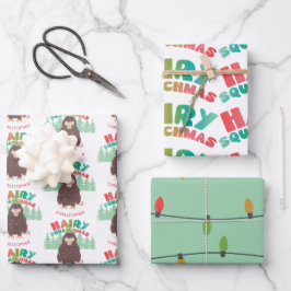 Bigfoot Sasquatsche mit Namenswrapping Paper Sheet Geschenkpapier Set