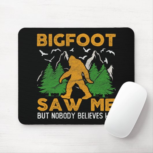 Bigfoot Säw Me Sasquatch Mousepad (Mit Mouse)