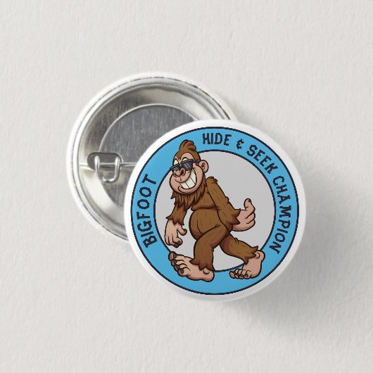 Bigfoot | Schaltfläche Sasquatch (Bearbeitbar) Button (Vorne & Hinten)
