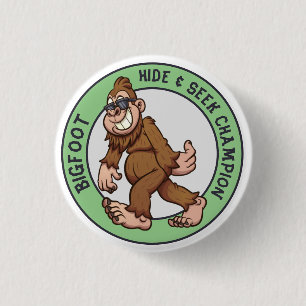 Bigfoot Schaltfläche Sasquatch (Bearbeitbar) Button