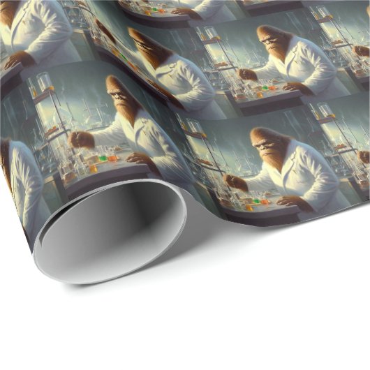 Bigfoot Scientist Geschenkpapier (Rolleneckpunkt)