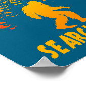 Bigfoot Search Team Sasquatch Yeti Funny  Poster (Ecke)