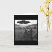Bigfoot Selfie mit Alien Ufo Funny Geschenke für M Karte (Gelbe Blume)