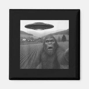 Bigfoot Selfie mit Alien Ufo Funny Geschenke für M Magnet