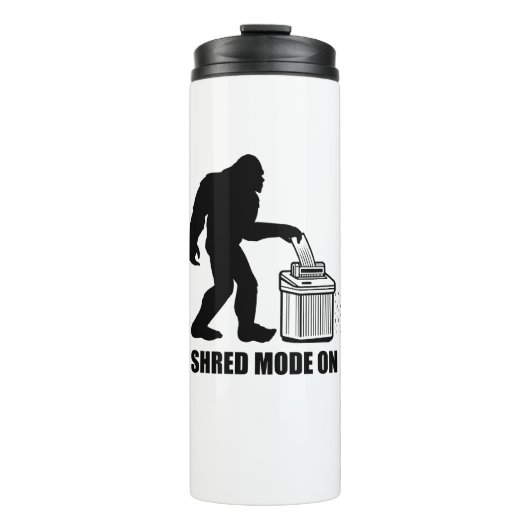 Bigfoot Shirt Mode On Thermosbecher (Vorderseite)