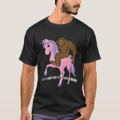 Bigfoot Shirt Sasquatch Riding Unicorn Funny T Shi (Vorderseite)