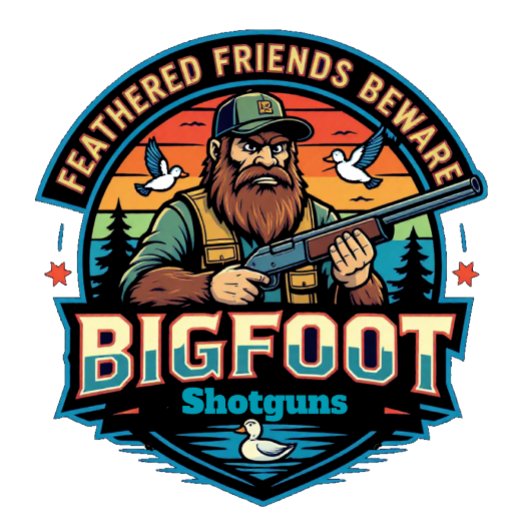 Bigfoot Shotguns Feathered Friends Beware T-Shirt