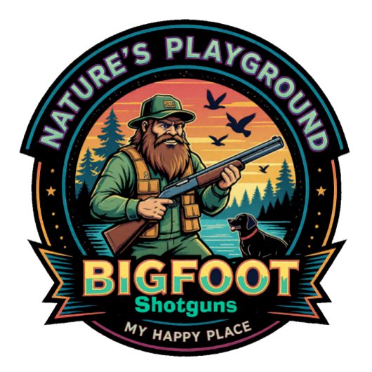 Bigfoot Shotguns Natures Playground My Happy Place T-Shirt
