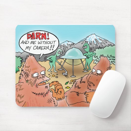 BIGFOOT SIEHT AUSSERIRDISCHEN UND WILL SEINE MOUSEPAD (Mit Mouse)
