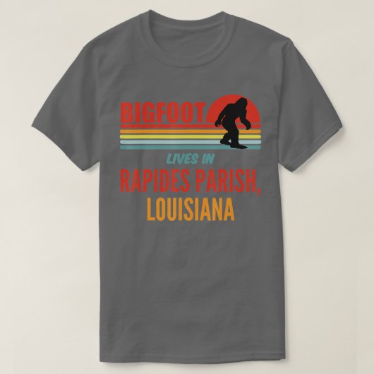 Bigfoot Sighting in Rapides Parish Louisiana T-Shirt (Design vorne)