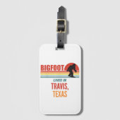 Bigfoot Sighting in Travis Texas Gepäckanhänger (Vorderseite Vertikal)
