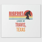 Bigfoot Sighting in Travis Texas Geschenkpapier (Flach)