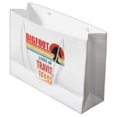 Bigfoot Sighting in Travis Texas Große Geschenktüte (Vorderseite Schrägansicht)