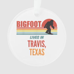 Bigfoot Sighting in Travis Texas Ornament