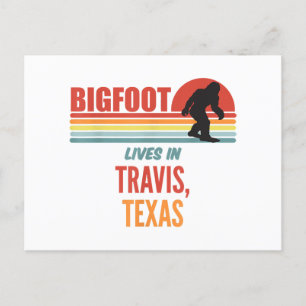 Bigfoot Sighting in Travis Texas Postkarte