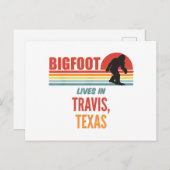 Bigfoot Sighting in Travis Texas Postkarte (Vorne/Hinten)