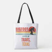 Bigfoot Sighting in Travis Texas Tasche (Rückseite)