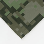 Bigfoot-Silhouette auf Walddigital-Tarnung Fleecedecke (Ecke)