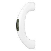 Bigfoot Silhouette auf Woodland Digital Camouflage Keramik Schrankknauf (Seitenansicht)