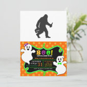 Bigfoot-Silhouette Einladung (Stehend Vorderseite)