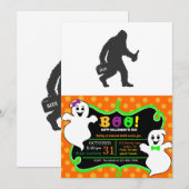 Bigfoot-Silhouette Einladung (Vorne/Hinten)