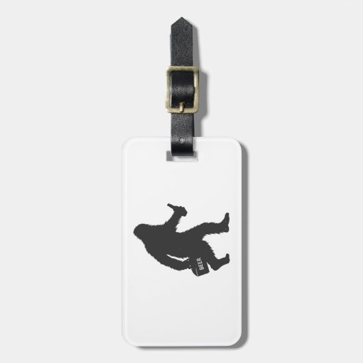 Bigfoot Silhouette Gepäckanhänger (Vorderseite vertikal)