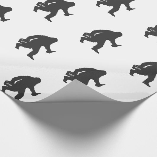 Bigfoot-Silhouette Geschenkpapier (Ecke)
