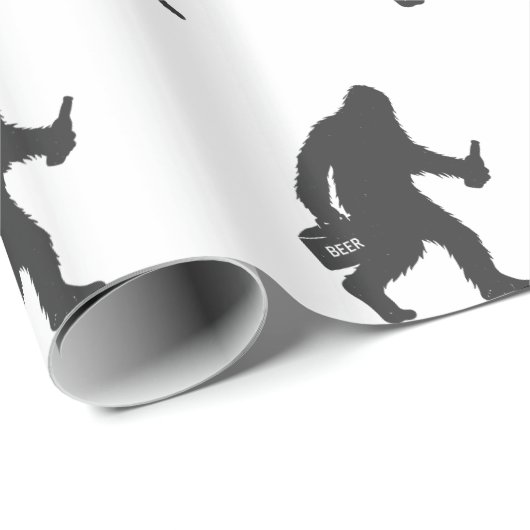 Bigfoot-Silhouette Geschenkpapier (Rolleneckpunkt)