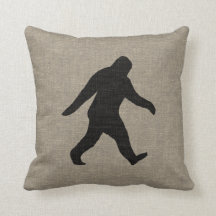 Bigfoot Silhouette Imitate Linen Burlap Style