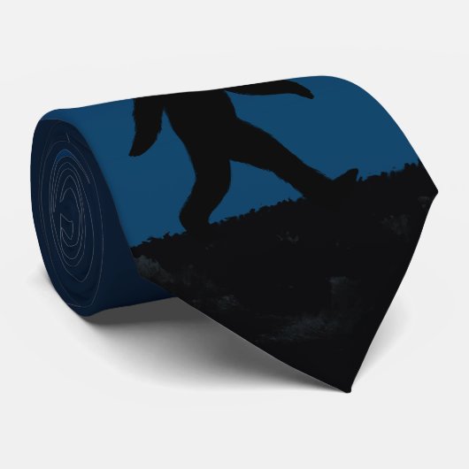 Bigfoot-Silhouette Krawatte (Gerollt)