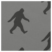 Bigfoot-Silhouette-Muster graues und schwarzes Stoff (Nahaufnahme)