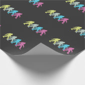 Bigfoot-Silhouette-Retro Pop-Kunst Sasquatch Geschenkpapier (Ecke)