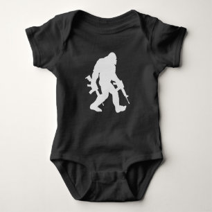 Bigfoot Silhouette Sasquatch Baby Strampler