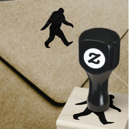 Bigfoot Silhouette Sasquatch Gummistempel