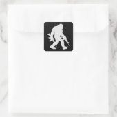 Bigfoot Silhouette Sasquatch Quadratischer Aufkleber (Tasche)