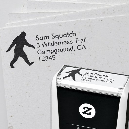 Bigfoot Silhouette Sasquatch Rücksendeadresse Permastempel