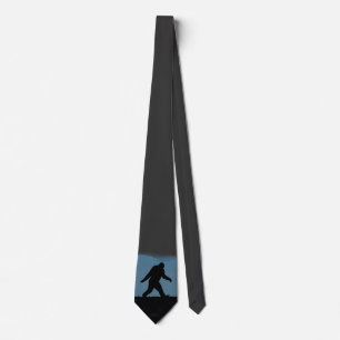 Bigfoot Silhouette Sasquatch Squatch Novelty Krawatte