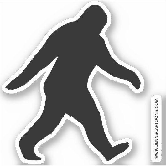 Bigfoot Silhouette Sasquatch Squatch Sighting Aufkleber (Vorderseite)