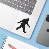 Bigfoot Silhouette Sasquatch Squatch Sighting Aufkleber (Laptop mit iPhone)